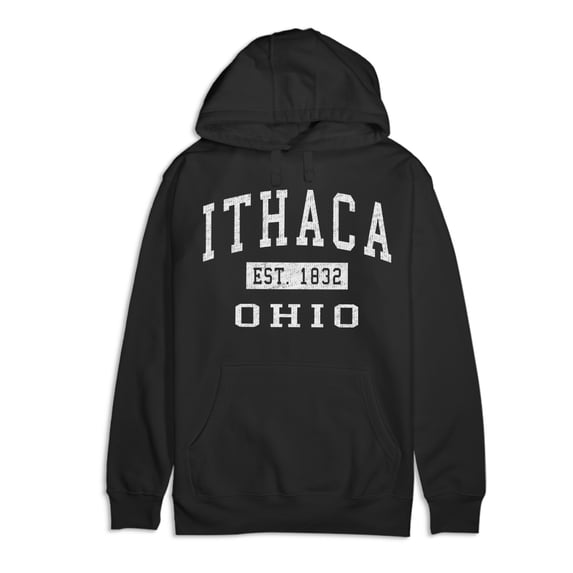 Ithaca Ohio Classic Established Premium Cotton Hoodie