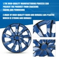 thumbnail image 5 of 13" Black & Blue Hubcaps/Wheel Covers for Most Cars,Set of 4 Snap on Car Truck SUV Hub Cap,ABS+PC Material, 5 of 8