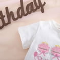 thumbnail image 6 of KPOPLK Infant Baby Girl Summer Clothes Set 9 12 18 24 Months 2T 3T 4T Flower Short Sleeve Round Neck Tops Elastic Waist Shorts Outfit(6-12 Months,Pink), 6 of 8