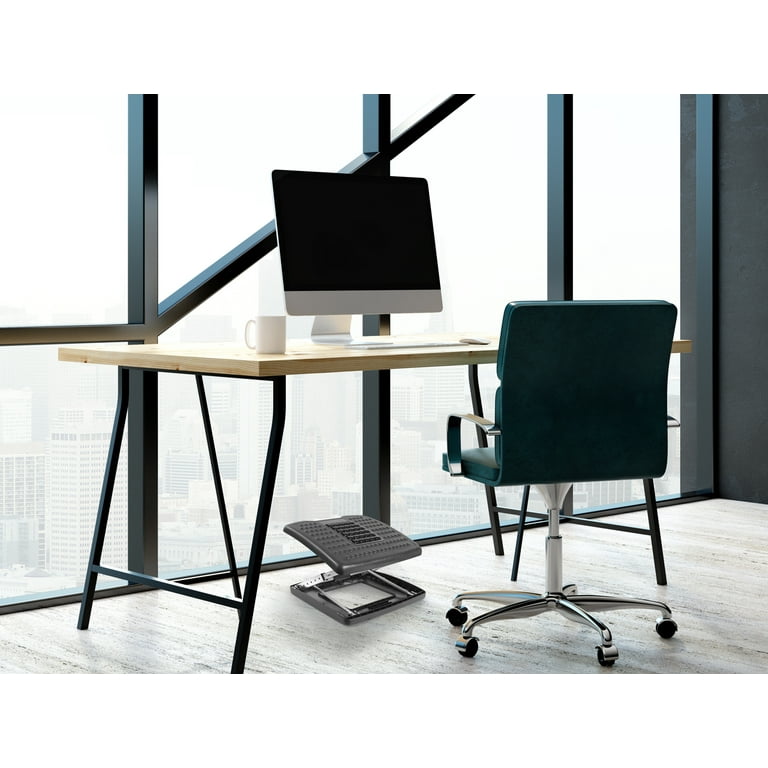 Mount-It! Ergonomic Under Desk Footrest | Height Adjustable Office Footrest  with 3 Height Levels