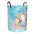 thumbnail image 3 of YFYANG Waterproof Laundry Hamper, Funny Cartoon Bunny Laundry Basket Oxford Fabric with Handle Foldable, S, 3 of 8