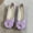 Purple, variant on Tawop Womens Dress Shoes Walking Work Casual Flat Womans Shoes Square Toe Retro Floral Bowknot