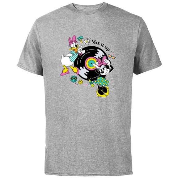 Disney Minnie and Daisy Mix It Up Retro - Short Sleeve Cotton T-Shirt for Adults - Customized-Athletic Heather