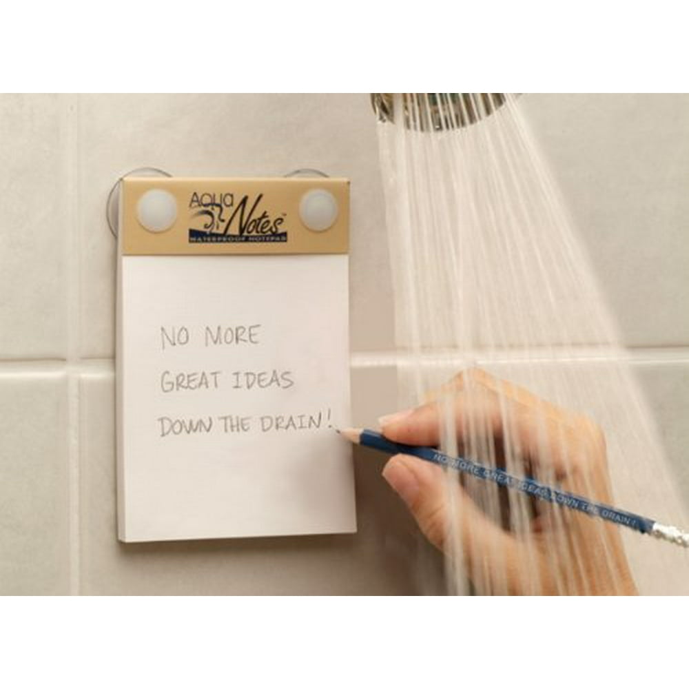 Aqua Notes Waterproof Shower Notepad & Cedar Wood Pencil (40