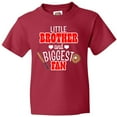thumbnail image 3 of Inktastic Little Brother and Biggest Fan- Baseball Glove and Bat Youth T-Shirt, 3 of 5