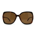 thumbnail image 2 of Womens Luxurious Metal Side Rhinestone Jewel Trim Butterfly Sunglasses Tortoise Brown, 2 of 4