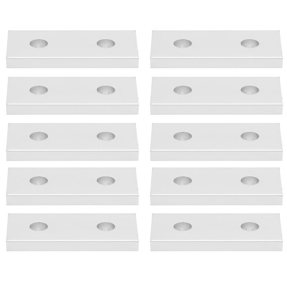 10Pcs Aluminum Flat Joining Plate for Vertical Connection Tool, Infinite Positioning with Surface, for Linear Extension Connection