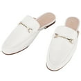 thumbnail image 6 of JENN ARDOR Women's Mules PU Leather Loafers Classic Slip-on Flat Shoes Casual Pointed Toe Walking Office Slipper Size 6-11, 6 of 6