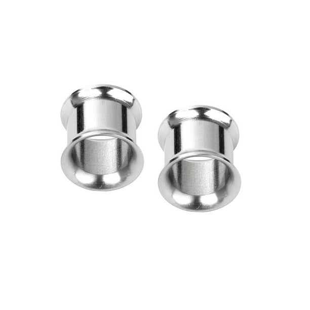 2 PCS 00 Calibre 10 mm Oreja Camilla Tapón Acero Inoxidable Hugo 00 Calibre 10mm Túnel de acero inoxidable del enchufe de oído del ampliador del ensanchador