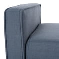 thumbnail image 6 of SAFAVIEH Henri Mid-Century Cushioned Bench, Navy/Walnut, 6 of 9