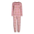 thumbnail image 5 of Joyspun Women’s and Women’s Plus Crew Neck Plush Pajama Set, Sizes XS-3XL, 5 of 5