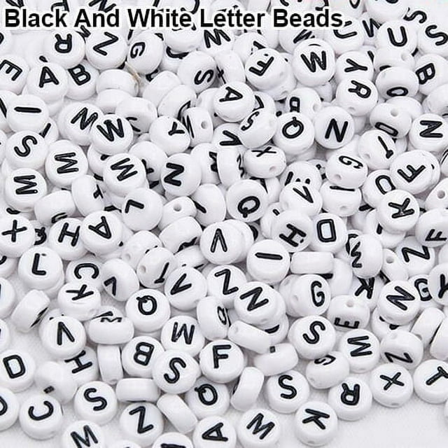 100 Pcs Spacer Acrylic Beads Cube Alphabet Letter Bracelet Jewelry Making DIY