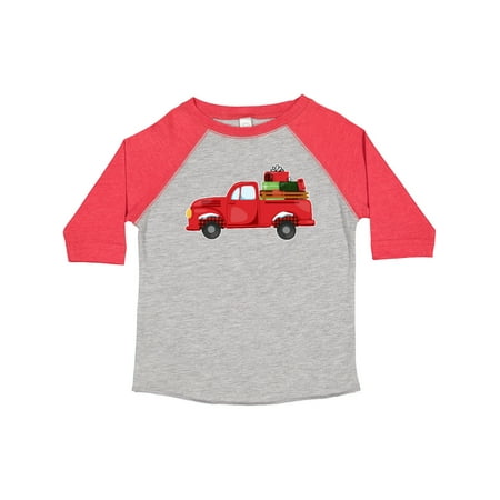 

Inktastic Christmas Red Vintage Truck with Presents Gift Toddler Boy or Toddler Girl T-Shirt