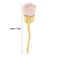 thumbnail image 2 of Unique Bargains 1 Pc Flower Shape Powder Brush for Business Travel Gold Tone Pink Artificial Fiber Wool Plastic, 2 of 5