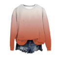 thumbnail image 5 of ManxiVoo Women's Oversized Sweatshirt Drop Shoulder Comfort Fit Pullover Top For Relaxed Casual Style M Size Orange, 5 of 5