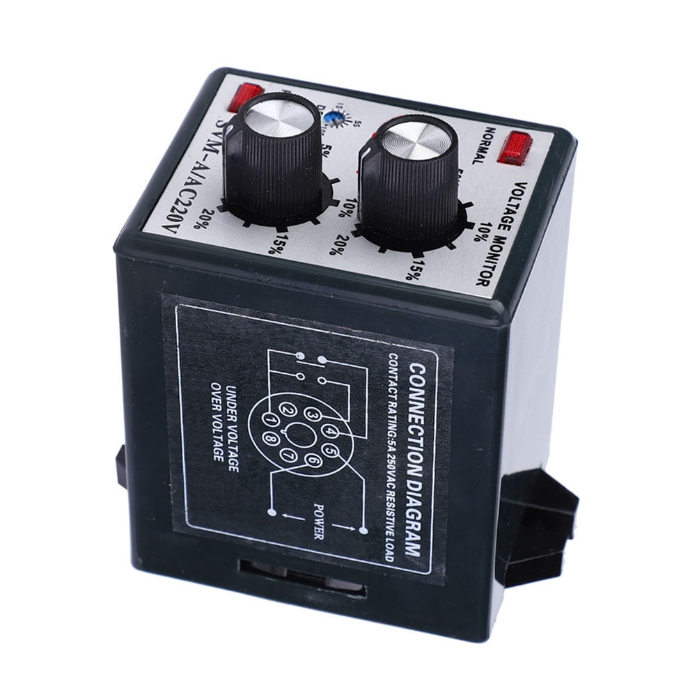 220V Undervolt & Overvolt Protection, Adjustable for Safe Electrical Performance Single Phase Voltage Monitor