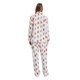 thumbnail image 4 of GLOBAL Conjunto de Pijamas de Franela para Mujer, Pijamas 100% Algodón para Mujer, Ropa de Estar por Casa, Manga Larga, Botón, Cordón en la Cintura, Ropa de Dormir Cálida, Conejo Blanco S, 4 of 6