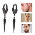 thumbnail image 3 of CTIRCHIU Men's Spike Dangle Earrings, 1 Pair Punk Rock Style Jewelry for Festivals, Parties, and Daily Casual Wear, 3 of 8