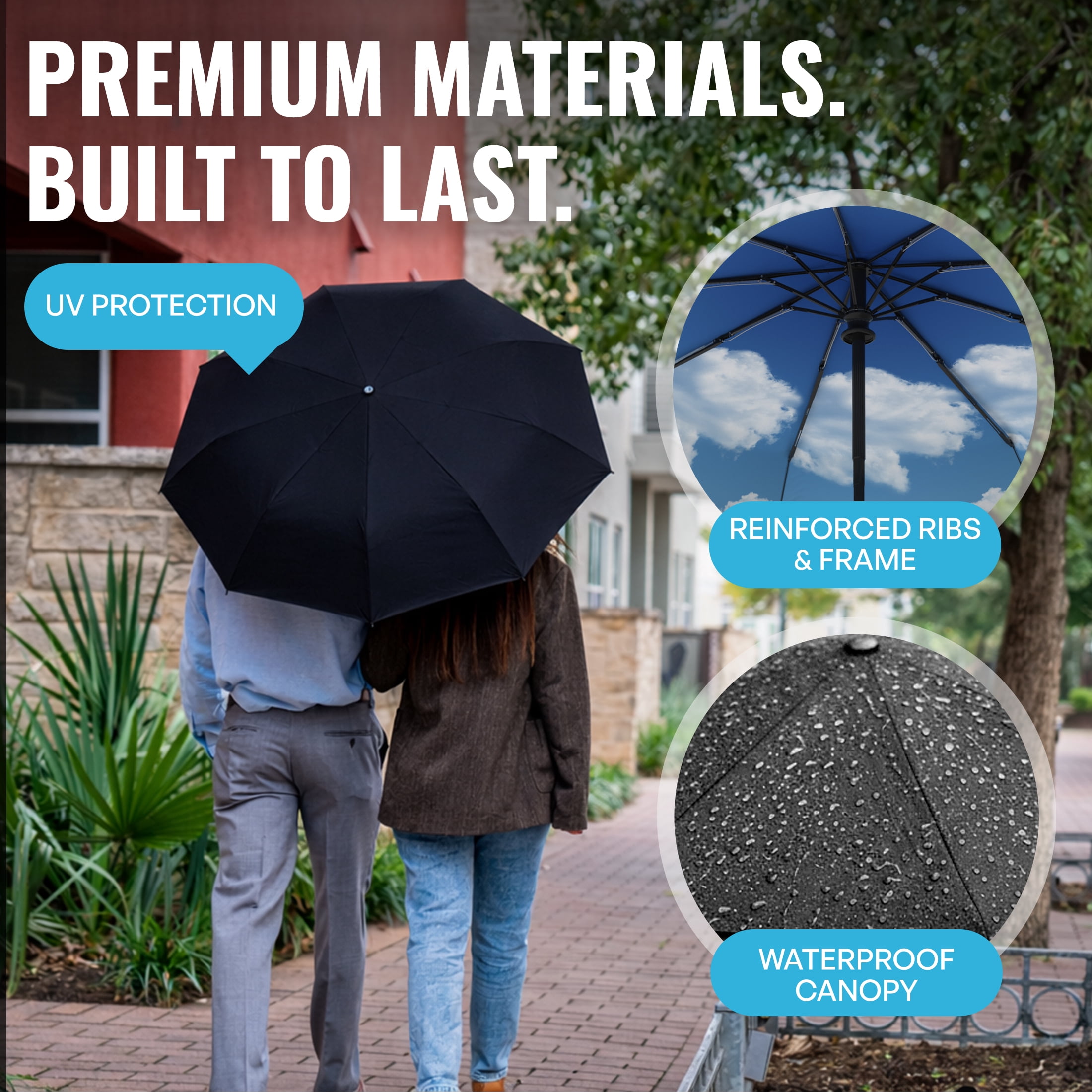 Repel Windproof Travel Umbrella, Auto Open Close Folding Umbrella Wind Tested to 100MPH