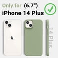 thumbnail image 6 of Compatible with iPhone 14 Plus Case, [Upgraded Liquid Silicone] [Soft Anti-Scratch Microfiber Lining] Shockproof Full Body Protective Phone Case for iPhone 14 Plus, 6.7 inch, Tea Green, 6 of 12