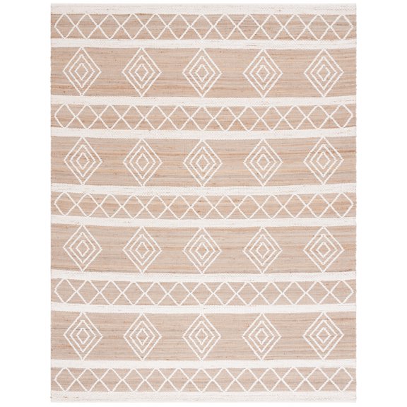 SAFAVIEH Natural Fiber Vivyan Geometric Area Rug, Natural/Ivory, 8' x 10'