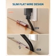 thumbnail image 4 of Cable de alimentación DEWENWILS, conector plano de 0,9 m, 15 A, paquete de 2 unidades, negro, 4 of 7