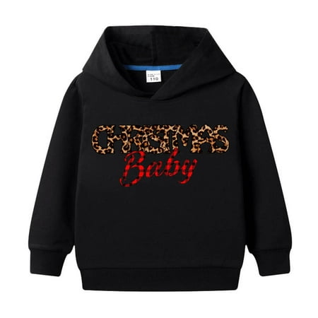 

Children Casual Hooded Sweater Christmas Print Parent Child Sweatshirt