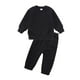 thumbnail image 2 of Sudadera Para Niños Pequeños Niñas Niños Otoño Invierno Manga Larga Blusas Con Cuello Redondo Pantalones Casuales Traje De Bebé Negro Odeerbi  LM103-8135, 2 of 4