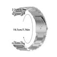 thumbnail image 3 of Oliegs Heated Blanket Clasp Three Bead Solid Steel Watch Band With Metal Connector Chocolate, 3 of 4