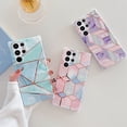 thumbnail image 3 of Galaxy S22 Ultra Case Marble for Girls Women, Slim Fit Shockproof Protective Hybrid Soft TPU Bumper Cover Phone Cases for Samsung Galaxy S22 Ultra 6.8 inch 2022, Pink Blue Marble, 3 of 11
