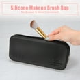 thumbnail image 2 of Silicone Makeup Brush Bag Travel Essentials Makeup Brush Organizer Portable Makeup Brushes Case Black, 2 of 7