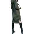 thumbnail image 4 of Women's Thickening Long Fleece Sweatshirt String Hoodie Dress Pullover Plus Size, 4 of 5