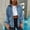 Blue pointed collar denim jacket women a1, variant on thefmos Women's Casual Plus Size Button Up Denim Jackets Shacket Long Sleeve Pockets Denim Jean Jacket with Pockets Fashion Fall Outfit, Blue L