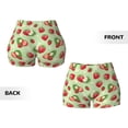 thumbnail image 3 of Sikiie Strawberry Floral Print Workout Shorts Women Scrunch Butt Gym Shorts Seamless High Waist Tummy Control Yoga Biker Athletic Shorts, 3 of 5
