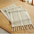 thumbnail image 6 of Cterwk Table Runner with Tassels, Embroidered Cotton Linen Table Runner Boho Table Runners for Christmas Party and Wedding, 130x13 Inches, 6 of 6