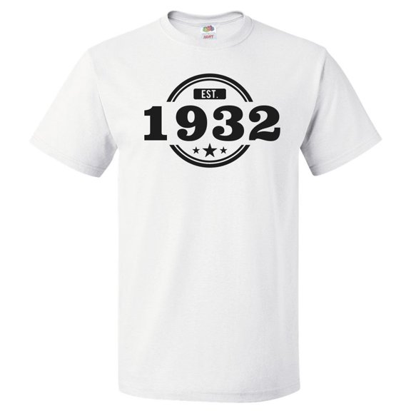 94th Birthday Gift For 94 Year Old Established 1932 T Shirt