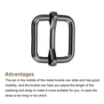 thumbnail image 3 of Slides Buckles, 30 Pack 20x20x3.8mm Metal Roller Pin Buckles, Dark Gray, 3 of 5
