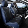 thumbnail image 2 of FLORICH Car Seat Covers Full Set, Luxury Design Front and Rear Seat Protectors, Universal Auto Interior Accessories Fit for Most Cars, Black & Blue, 2 of 8