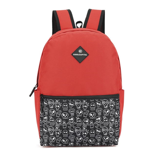 Mochila para laptop Lite Skulls CoolCapital 5.6 Color Rojo