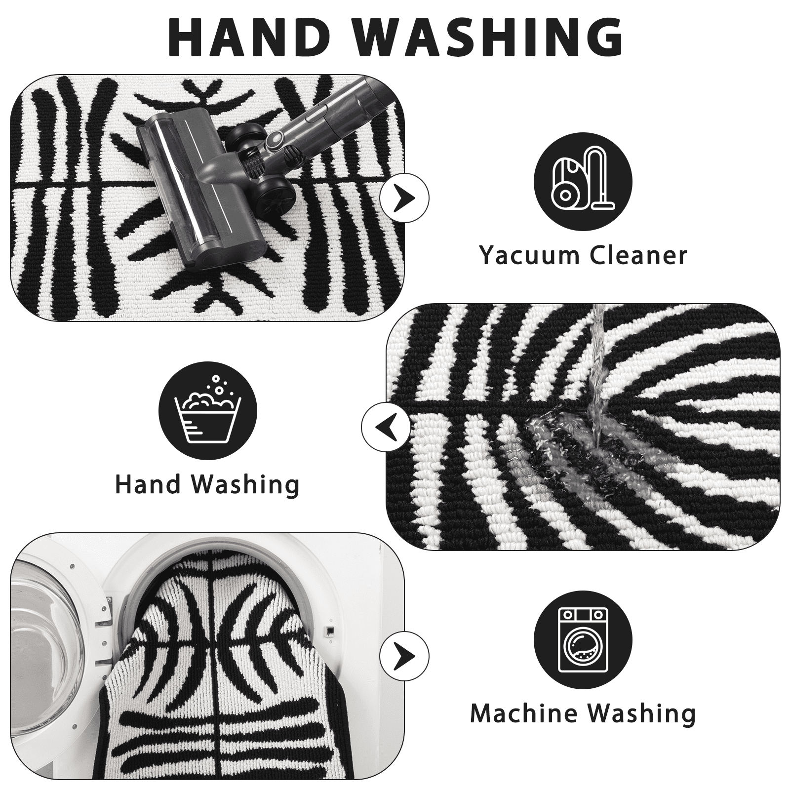 Yamaziot Kitchen Rug and Runner Set of 3, Farmhouse Kitchen Floor Mats Non Slip Washable Runner Rug Carpet for Sink Laundry Room Door