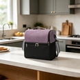 thumbnail image 5 of Dmlowu Insulated Lunch Bag, 2 Compartment Food Cooler Bag with Adjustable Crossbody Shoulder Strap, Large Capacity Lunch Box for Women Men Work Office Picnic, 5 of 6