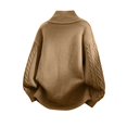 thumbnail image 6 of Xdegoge Mens Cardigans Button Down Stand Collar Thick Chunky Cable Knit Sweaters with Pockets Winter Warm Relaxed Fit Knitted Vintage Fall Coat M-4Xl, 6 of 9