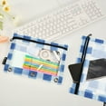 thumbnail image 2 of FORMRS 2 Pack Pencil Pouch for 3 Ring Binder with Clear Window Zipper Case, Blue Plain, 2 of 6