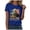 Blue, variant on Women's 250th Anniversary USA T-Shirt 1776-2026 Patriotic Eagle Flag Graphic Tee – Plus Size American Independence Day Top (Black, XXL)