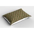 thumbnail image 2 of Ambesonne Christmas Pillow Sham 2 Pack, Balls Holly Old, 30"x20", Red Green Grey, 2 of 3