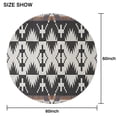 thumbnail image 6 of Black Geometric Triangle Arrow Pattern Round Tablecloth 60"x60",Wrinkle Wipeable Table Cloth for Kitchen Dining Room Picnic Patio Party, 6 of 6