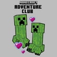 thumbnail image 2 of Women's Minecraft Adventure Club Creeper Hearts  Graphic Tee Athletic Heather Small, 2 of 4