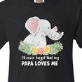 thumbnail image 4 of Inktastic I'll Never Forget That My Papa Loves Me with Cute Elephants Youth T-Shirt, 4 of 5