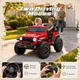 thumbnail image 6 of iYofe Jeep Wrangler Rubicon 24V 2 Seater Truck, Powered Ride on Car Toy with Remote Control&Bluetooth, 4 Wheeler for Kids Toddoler Ages 3-8, Red, 6 of 10