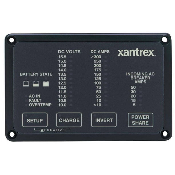 Xantrex Télécomman 84-2056-01 pour Connecter l'Onduleur de la Série 458 de Liberté; Pas d'Affichage; avec Interrupteur Indicateur / Bouton Poussoir à LED